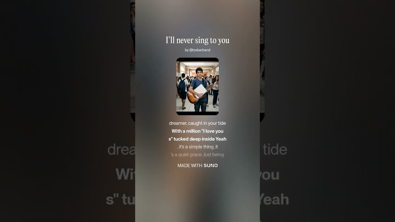 I’ll never sing to you