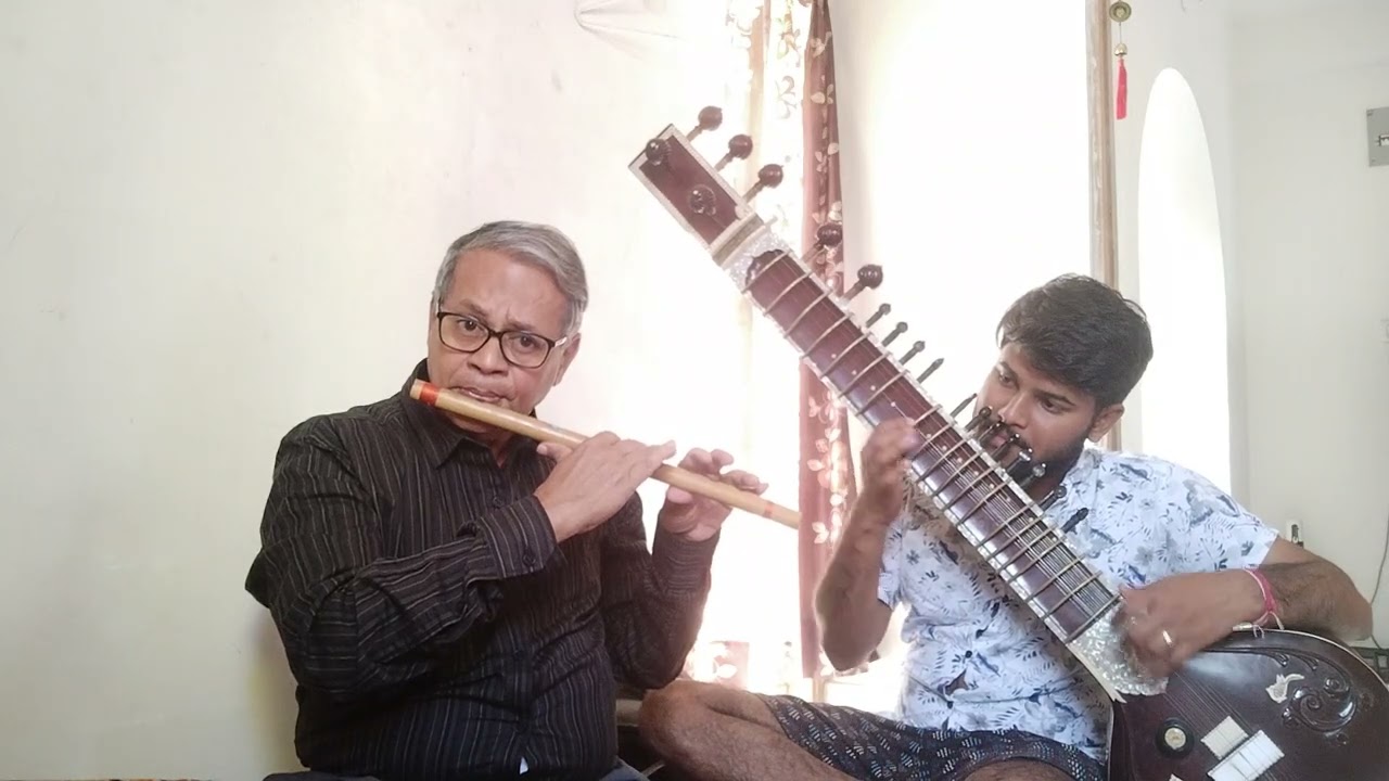 Raag kafi on flute and sitar.  # jugalbandi # sitar # flute