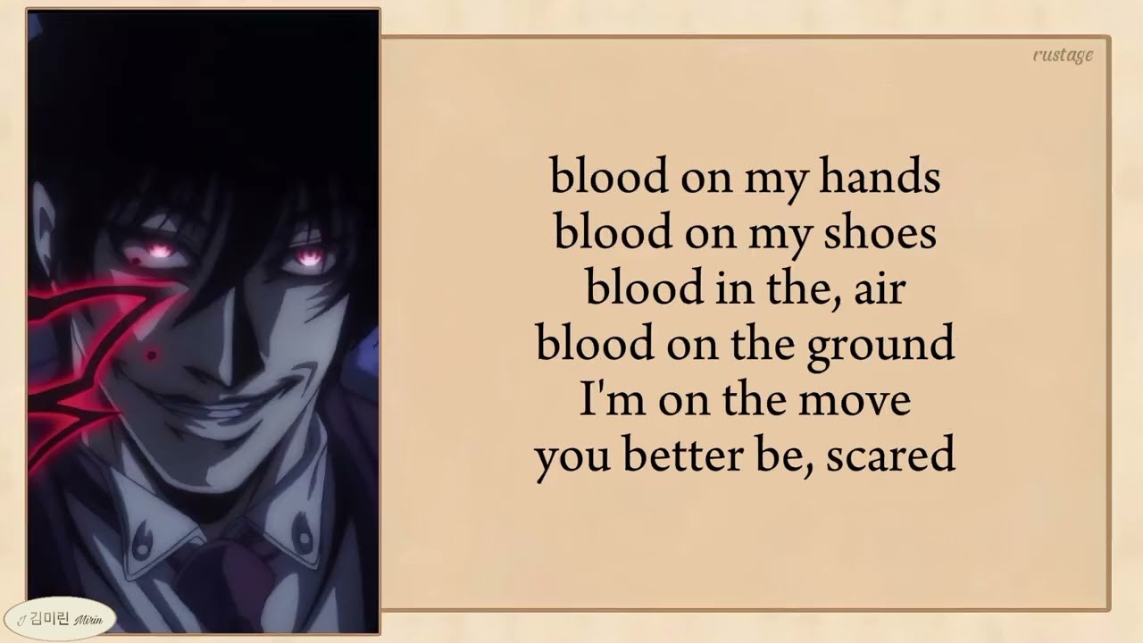 ALUCARD RAP - BLOOD (RUSTAGE & feat. TOPHAMHAT-KYO) lyrics