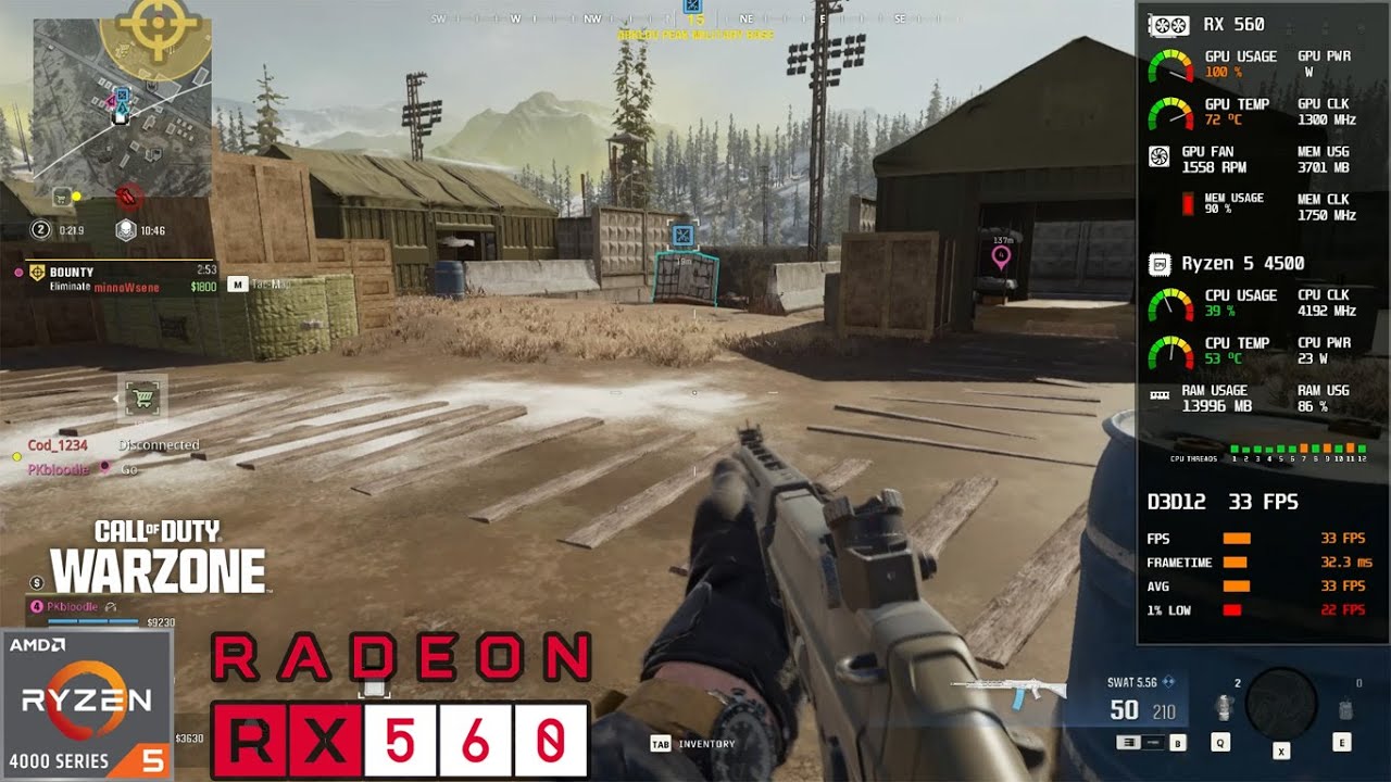 Call of Duty: Warzone Season 3 | RX 560 4GB + Ryzen 5 4500