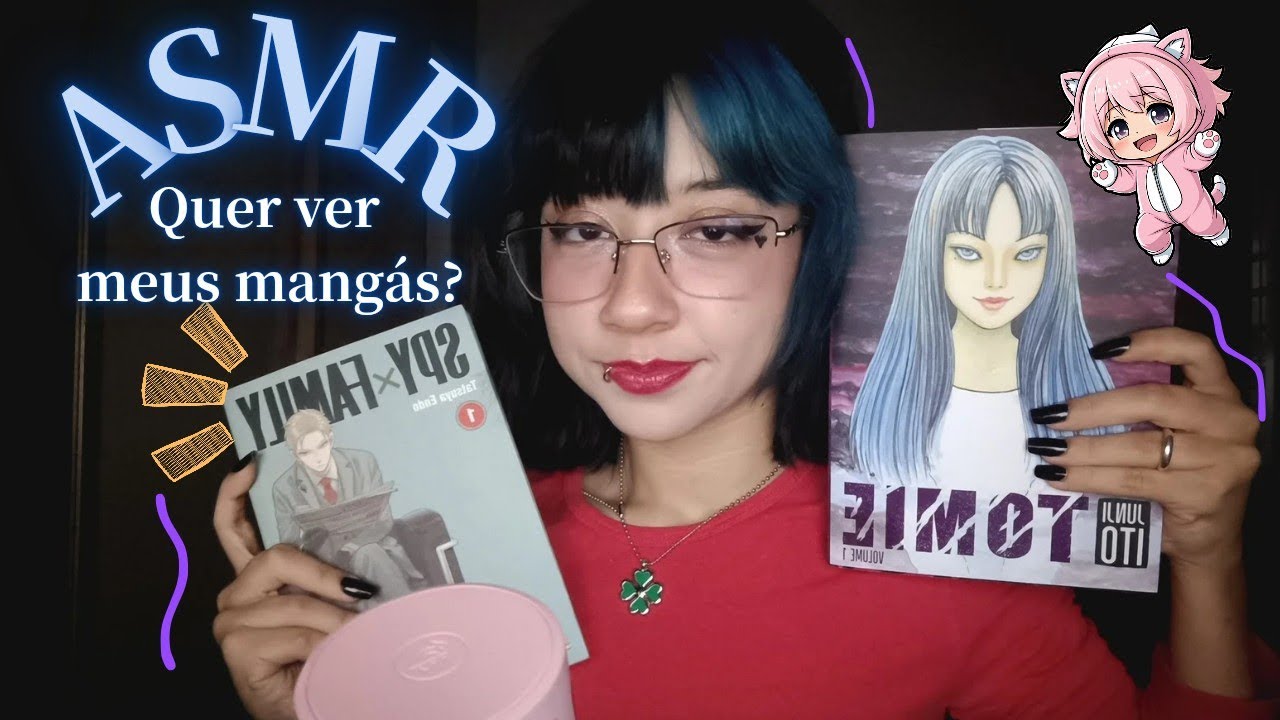 ASMR AMIGA OTAKU MOSTRA A COLEÇÃO DELA (roleplay) 📚🎌