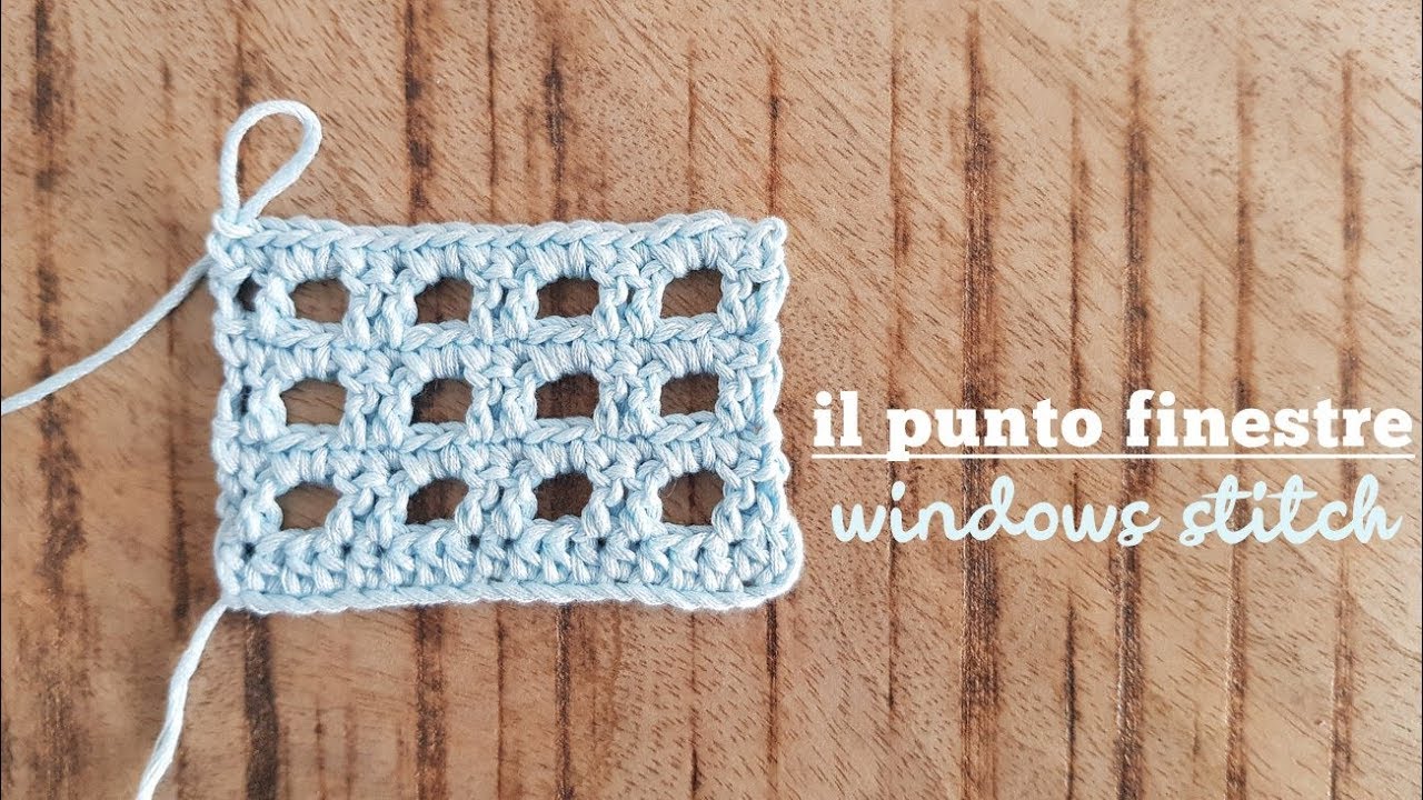 uncinetto punto finestre  crochet windows stitch