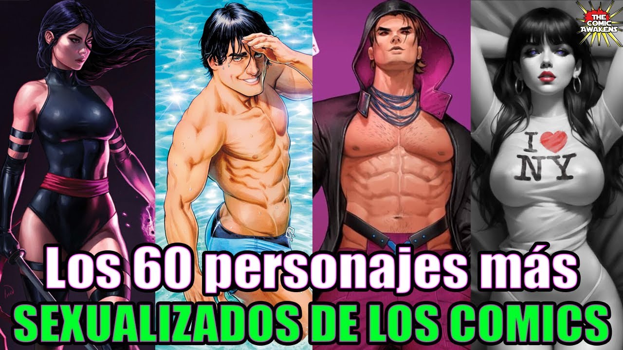 Los 60 personajes MÁS SEXUALIZADOS de los cómics