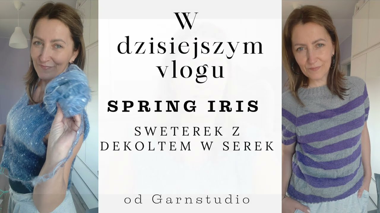 #127 Sweter z ramionami europejskimi Spring Iris od Garn Studio i koniec Candy Harvest :)