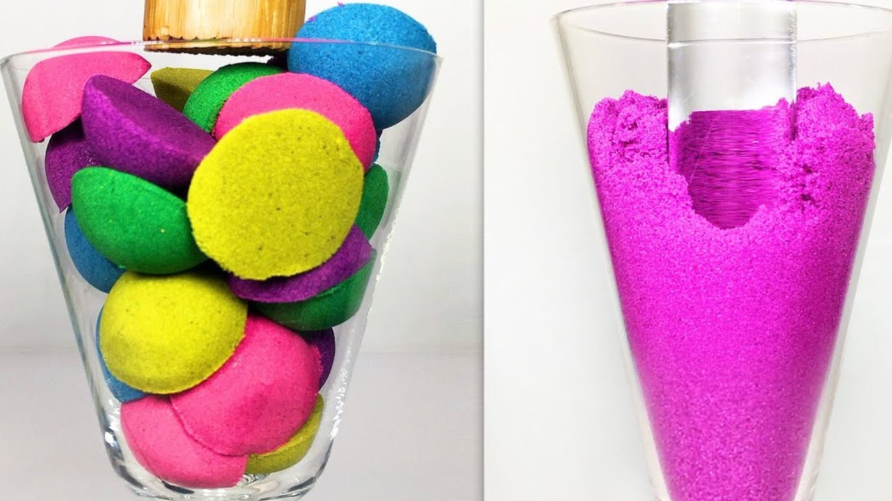 Making Kinetic Sand with Funny Balloons |   Unboxing International Soaps using NEW Technique