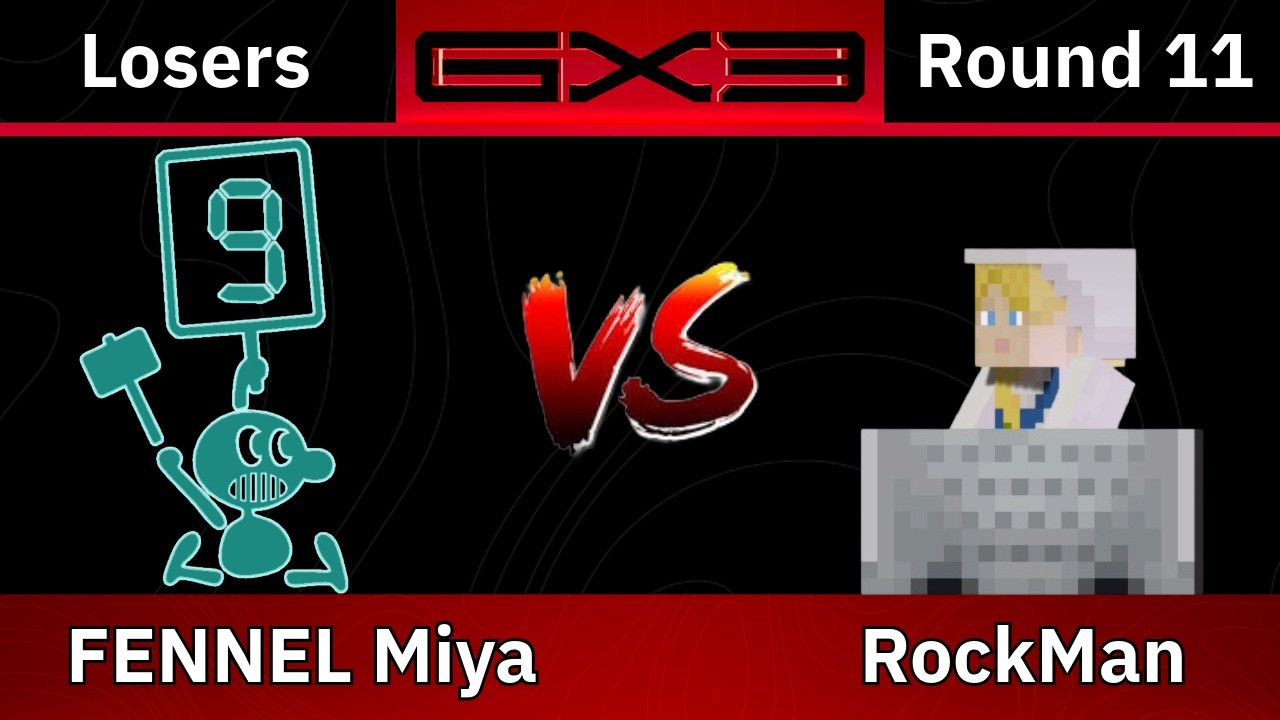 FENNEL Miya (Mr. Game & Watch) vs RockMan (Steve) - Losers Round 11 - Ultimate Singles - Genesis X3