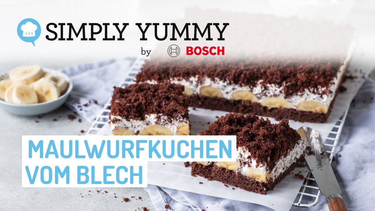 😍🍌 Maulwurfkuchen vom Blech einfach selber backen | SIMPLY YUMMY Rezepte