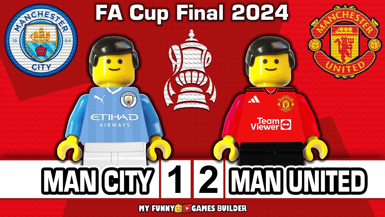 FA Cup Final 2024 🏆 Manchester City vs Manchester United 1-2 | All Goals Highlights Lego Football