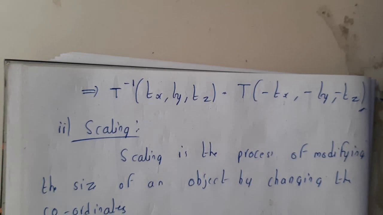3 2 Transformation in homogenous coordinates