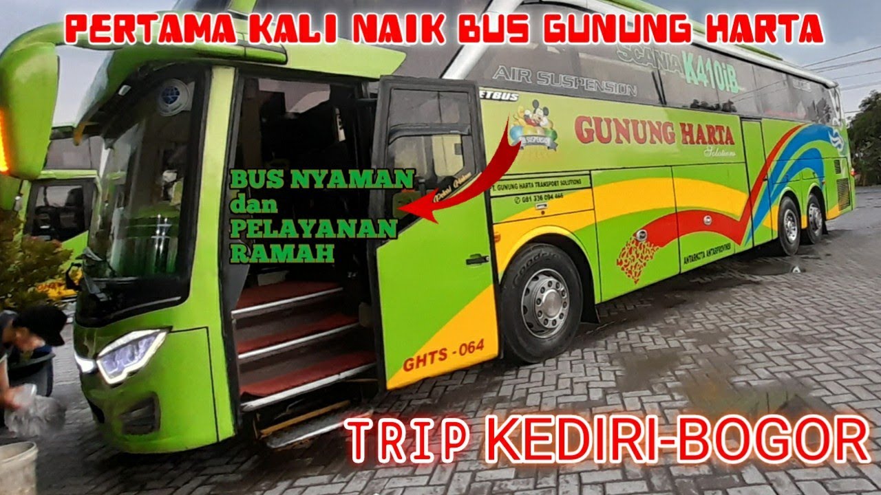 PERTAMA KALI NAIK BUS GUNUNG HARTA TRIP KEDIRI - BOGOR