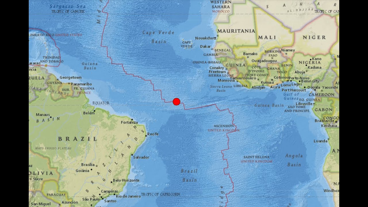 6.9 Earthquake Mid Atlantic Ridge 9/18/2020