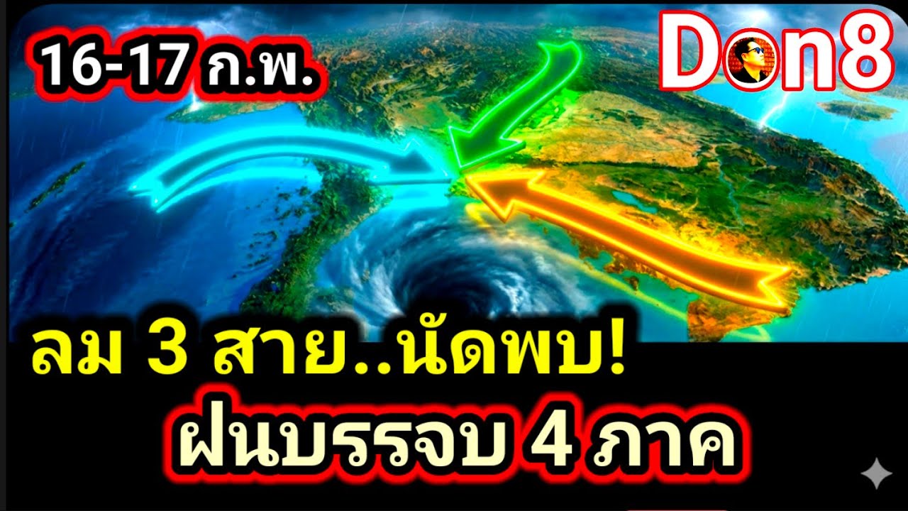 จุดนัดพบ! ลม 3 ทิศสอบความชื้น ระวังฝนฟ้าคะนองสลับร้อนจัด 38 องศา