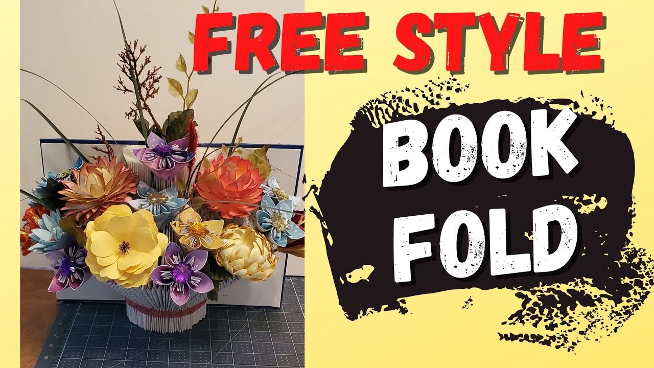 Book Folding Technique - Free Style Vase Design