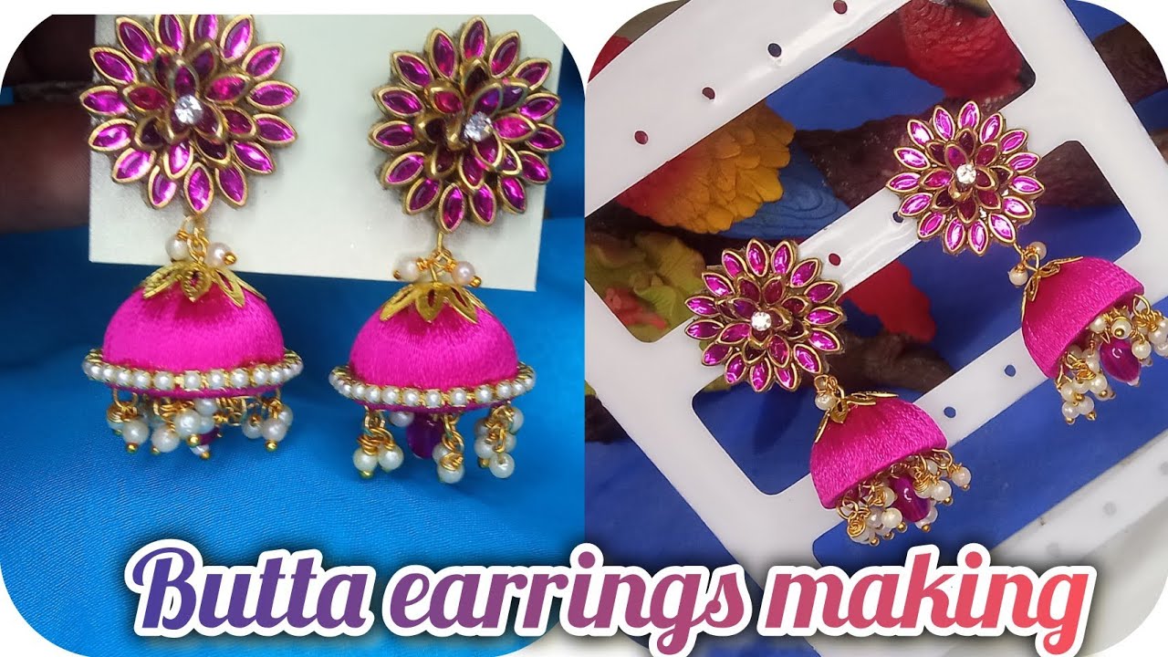 Traditional earrings #earringsmaking   #beautifulearrings #handmadeearring #buttaearrings 