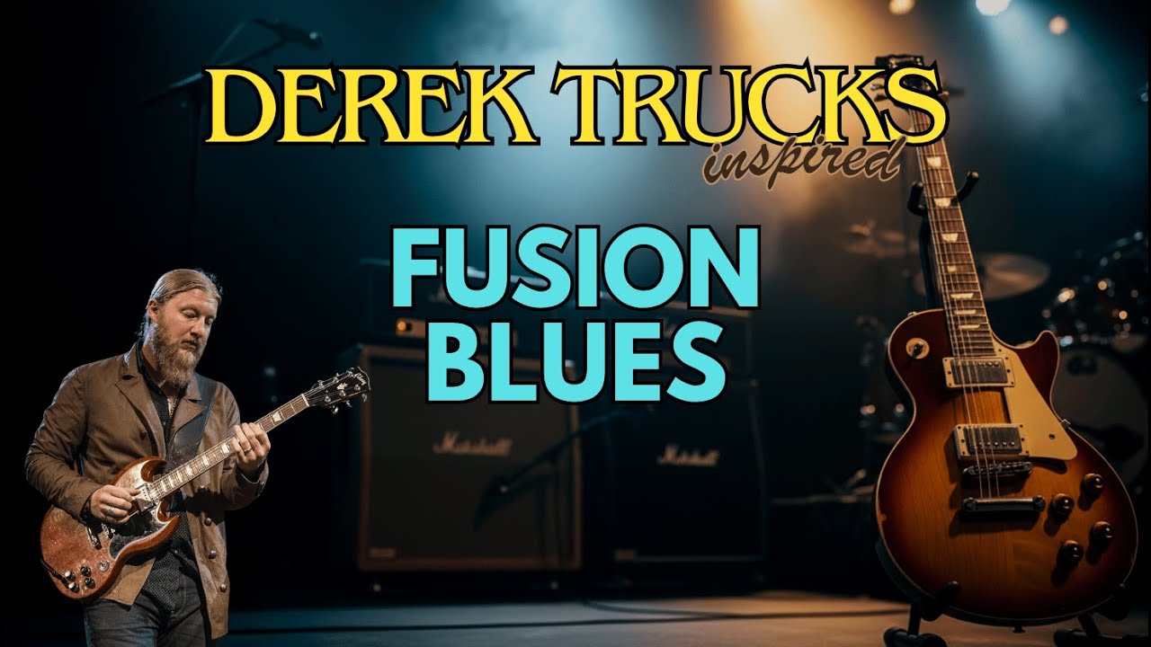 SOUL SLIDE: Derek Trucks Style Blues Solo in A Minor (90 BPM) | Groove Station