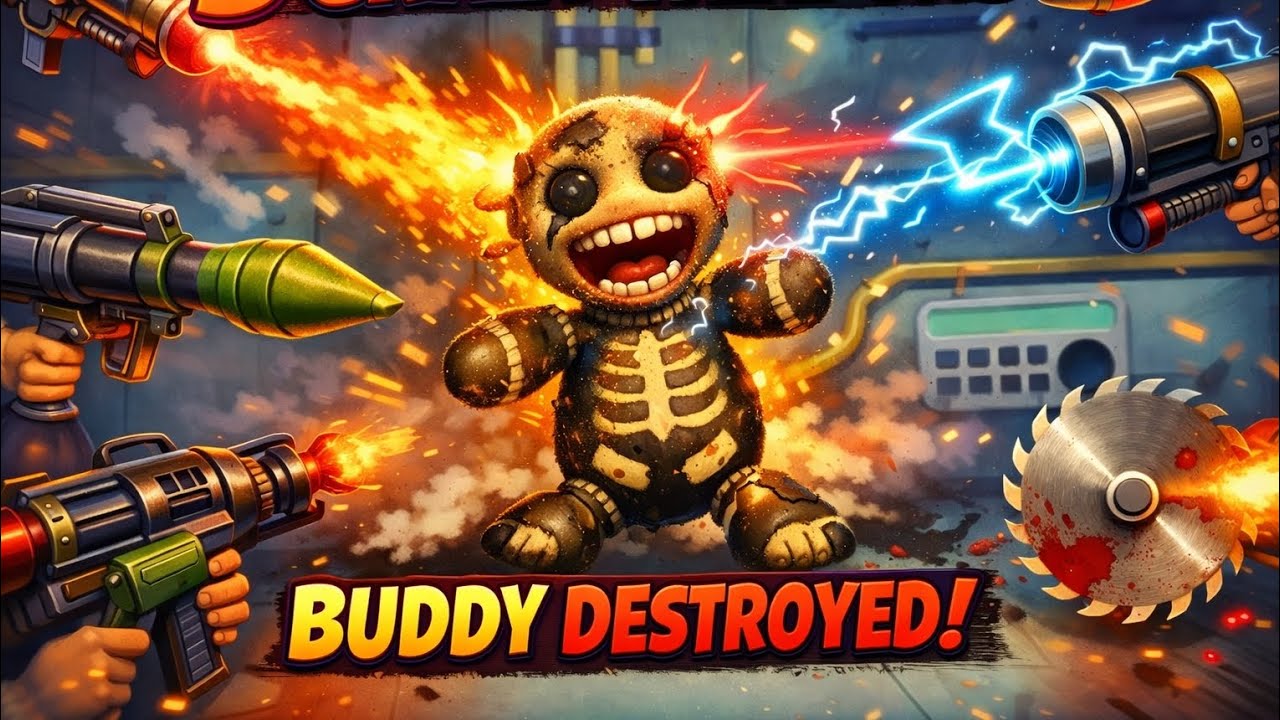 5 Crazy Weapons vs Buddy 😂