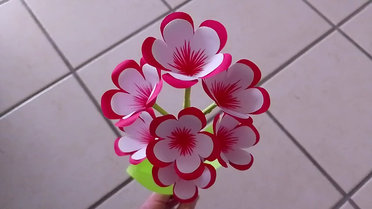 Super schönen Blütenzweig aus Papier basteln - Teil 2
