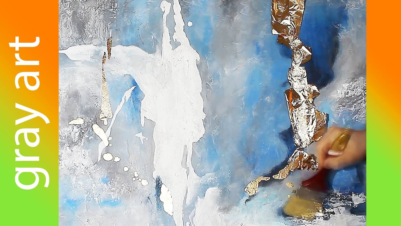 Как Рисовать Акрилом. Абстрактная картина. Acrylic painting