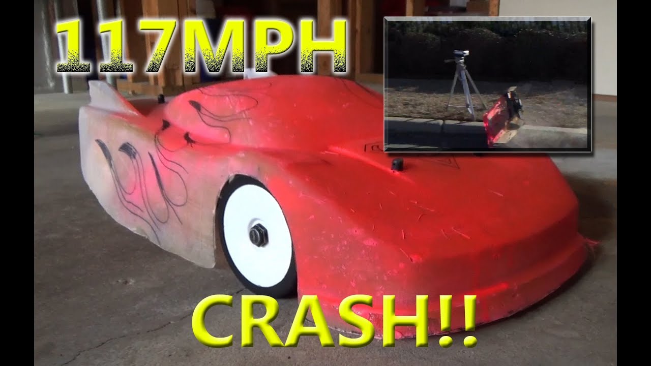 OFNA DM1 117MPH Speed Run Bad Crashes fast RC