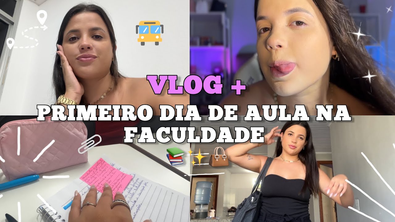 PRIMEIRO DIA DE AULA NA FACULDADE 📚✨ | AZULINA JA #faculdade #vlog #estudos