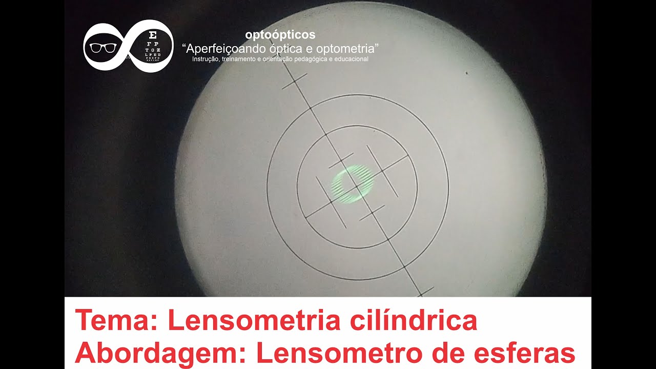 Lensometria cilindrica em lensometro de esferas