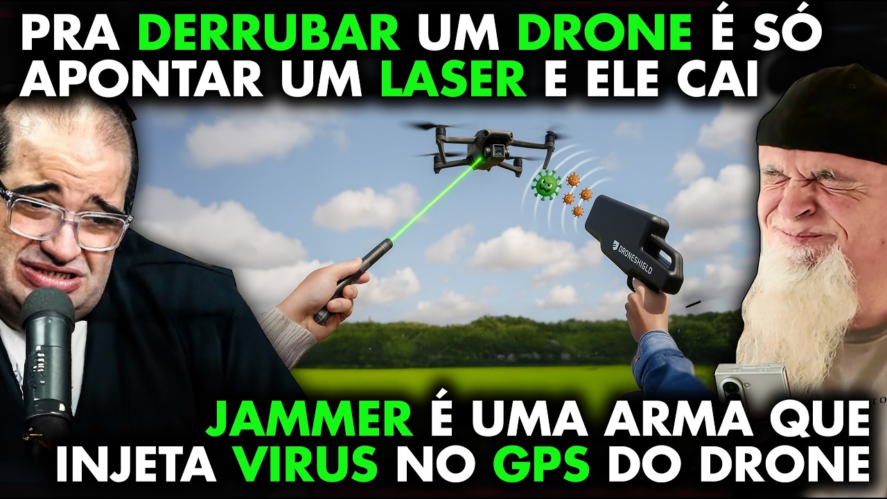SERJ&Atilde;O se PERDEU!!! LASER derruba DRONE? JAMMER &eacute; VIRUS?