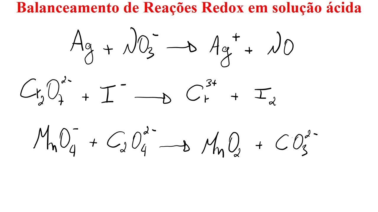 Balanceamento de Reações de Oxirredução Parte 01