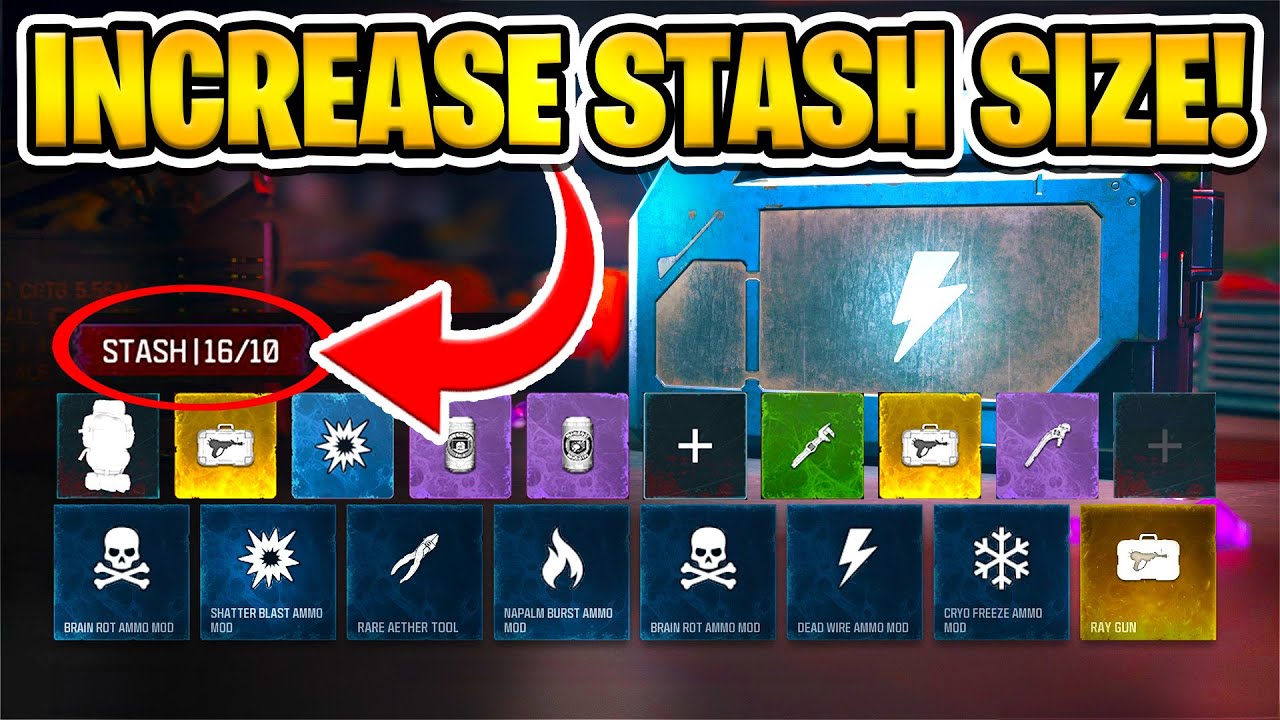 How To INCREASE STASH SIZE in MW3 ZOMBIES!