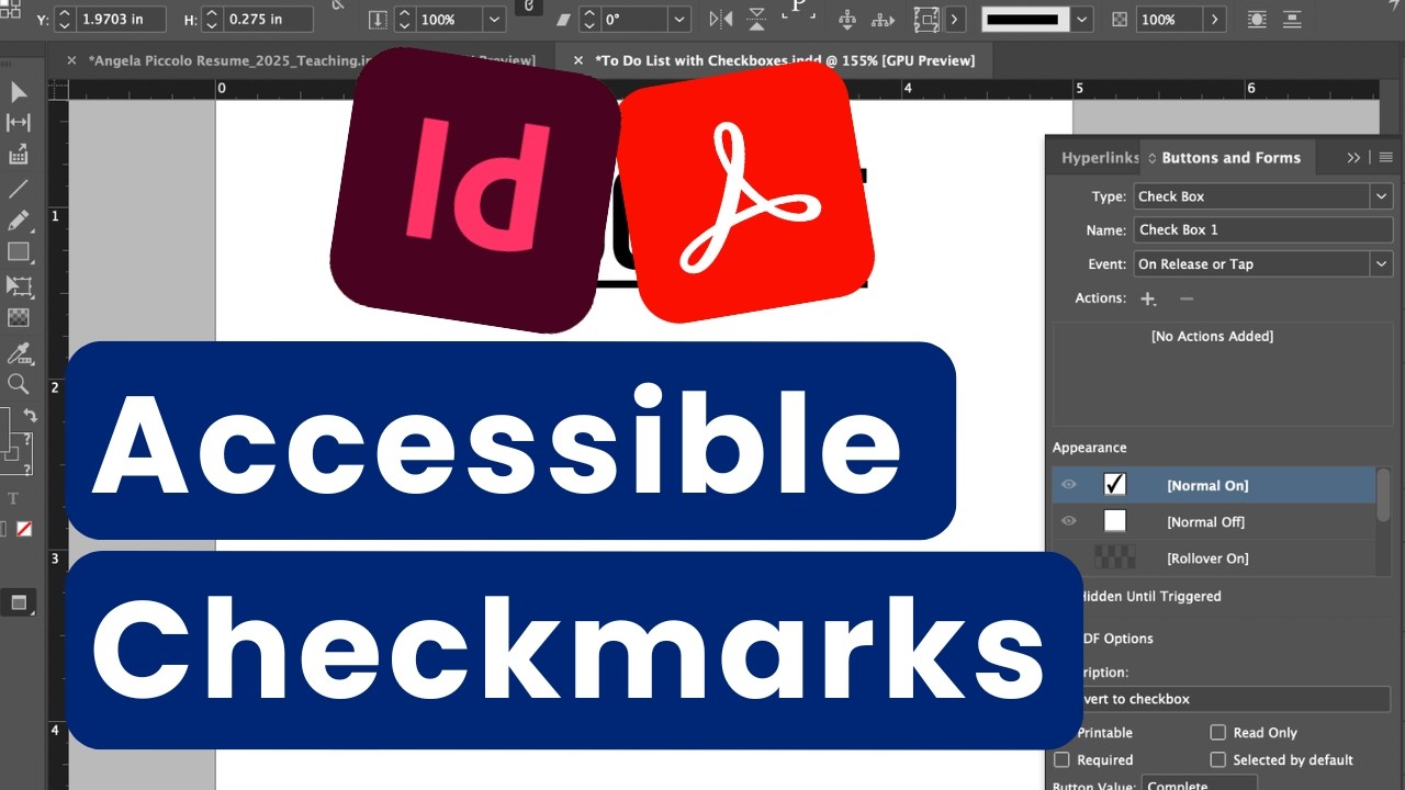 How to Create an Accessible Checklist: An Interactive PDF from Adobe InDesign