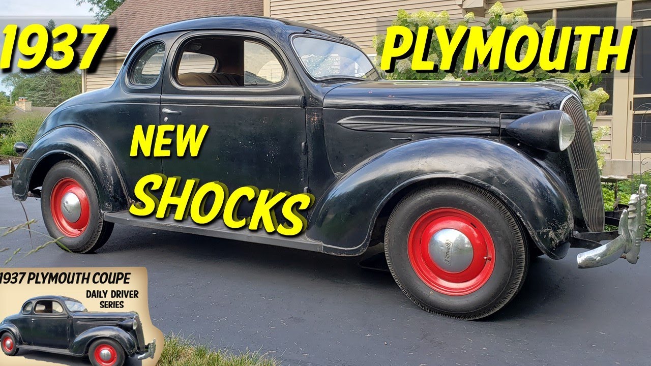 How To Install New Shocks on a 1937 Plymouth Coupe! #barnfind #withme #willitrun? #diy