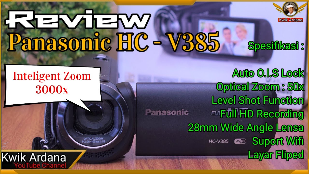 REVIEW HANDYCAM PANASONIC HC-V385 || ZOOM SAMPAI 3000X