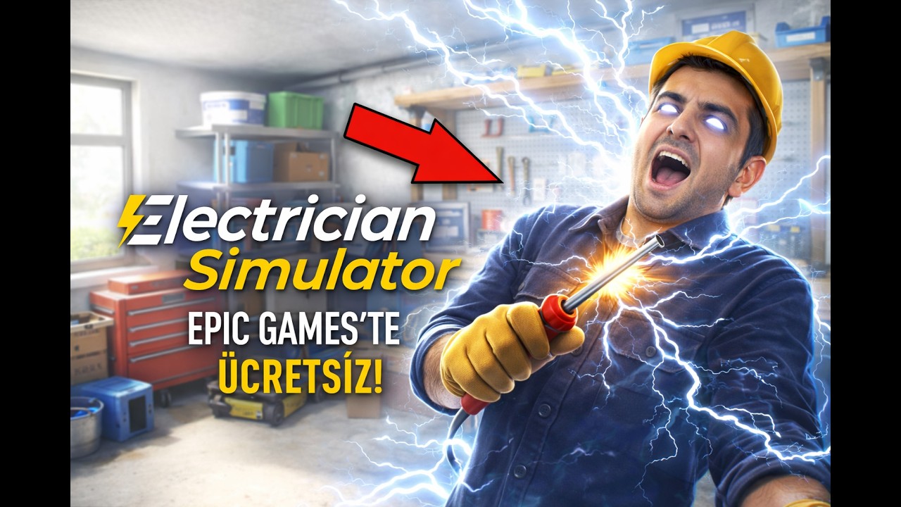 Epic Games’te Ücretsiz Electrician Simulator | İlk Bakış + Parasız Kaldık! ⚡