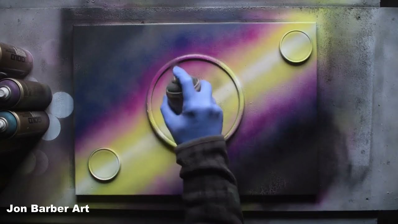 How to Paint Planets - Galaxy - Stars - Easy Spray Paint Art