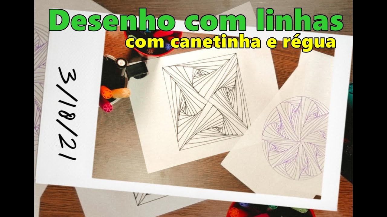 Como fazer um desenho com linhas simples - ilusão de ótica