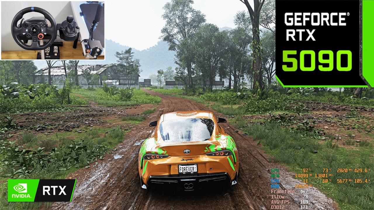 Forza Horizon 5 | RTX 5090 32 ГБ - i9 14900K - 128 ГБ ОЗУ (8K, максимальные настройки, RTX включе...