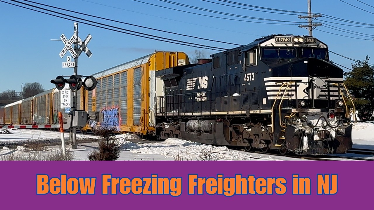 More Winter Freight Railfanning in NJ. It was Very Cold! Plainfield and Dumont.