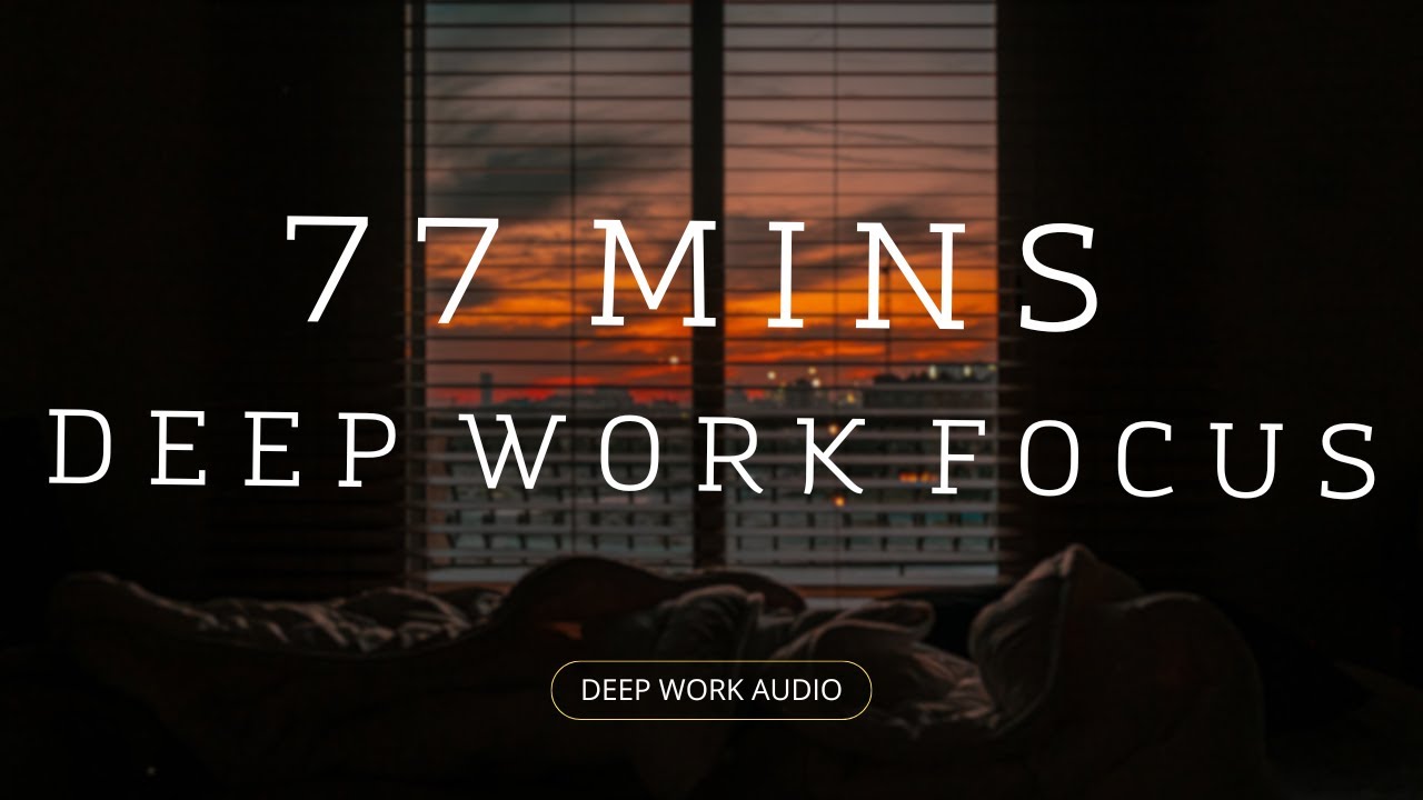 Deep Work in a Cozy Café | 77 Min Focus Music for Programming & Study (Rainy Night)