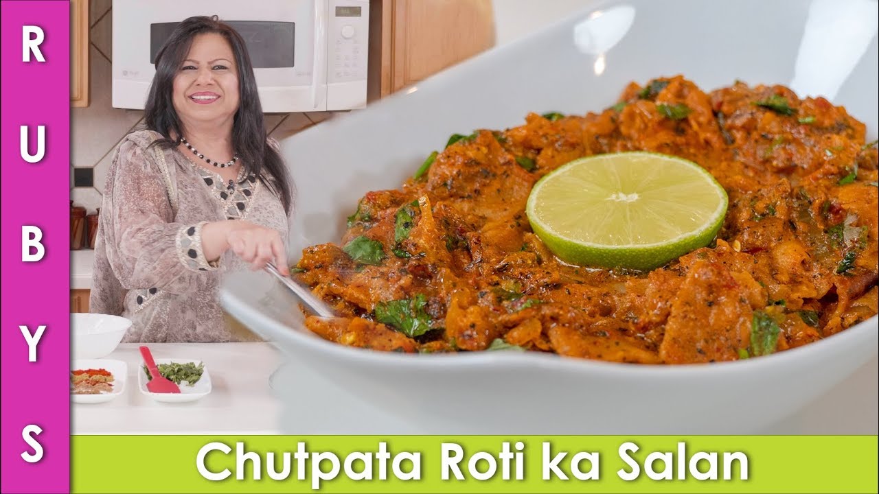 Chatpata Roti ka Salan with Leftover Roti Recipe in Urdu Hindi - RKK