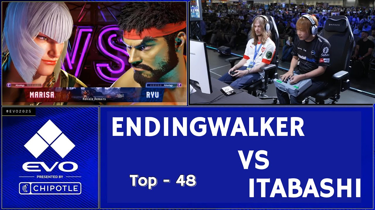 SF6 EVO 2025 - Endingwalker (Ryu) vs Itabashi (Zangief) - Top 48