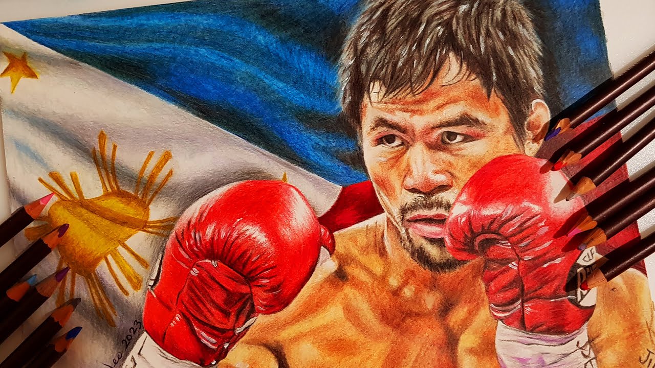 DRAWING MANNY PACQUIAO! Colored Pencil Drawing - How To Draw Time Lapse Process - Art & Design