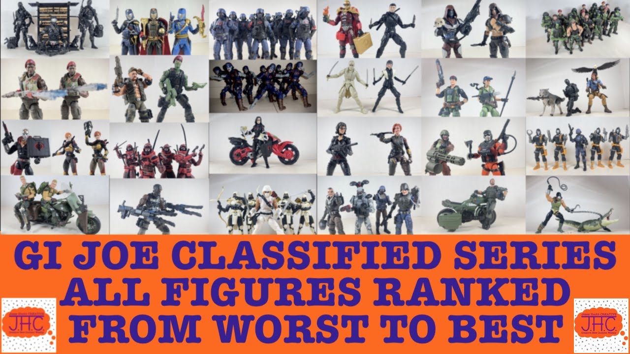 EVERY FIGURE RANKED GI Joe Classified Series Action Figure Review Cobra Hero Villain Bike Backpack