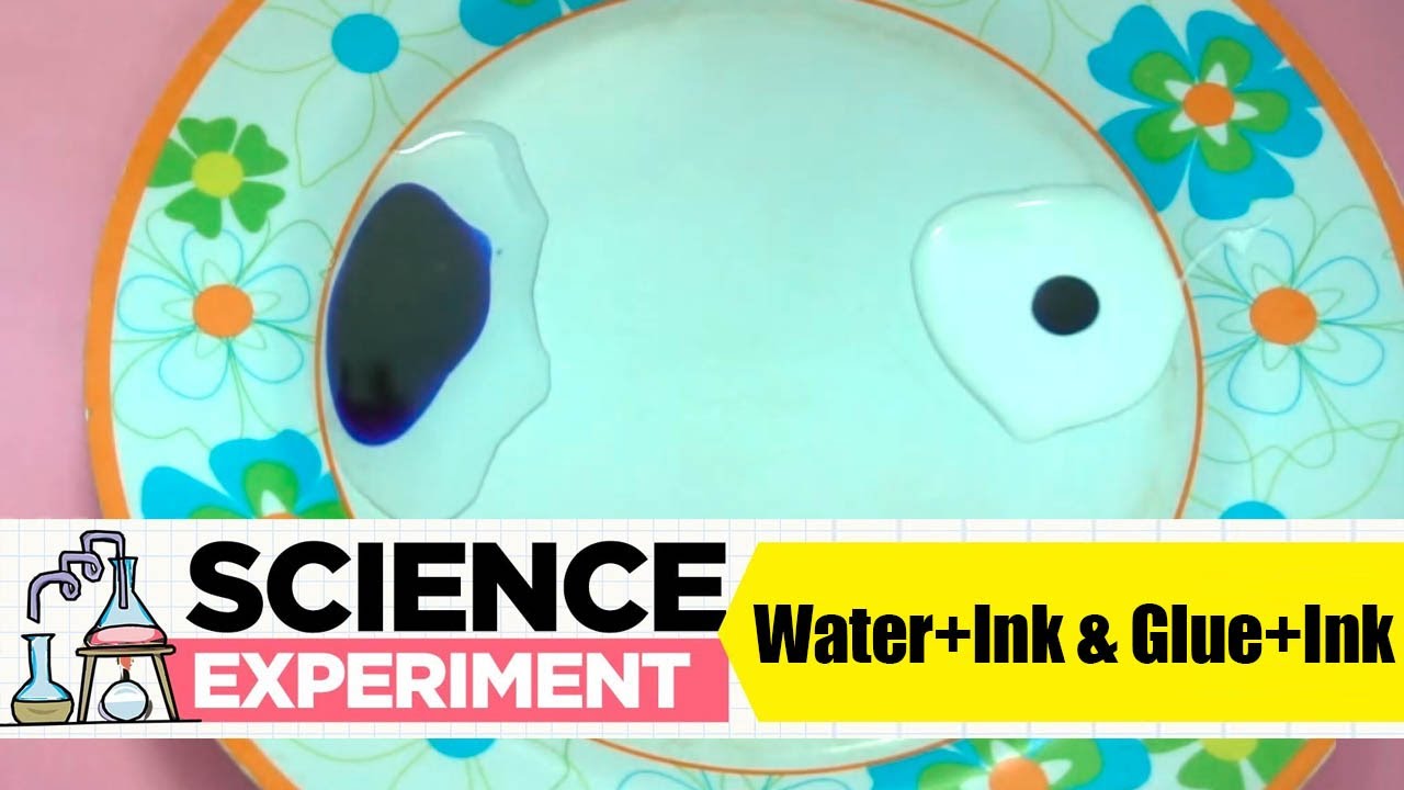Water+Ink & Glue+Ink Experiment | Science Experiment -47 | Easy Chemistry Experiments