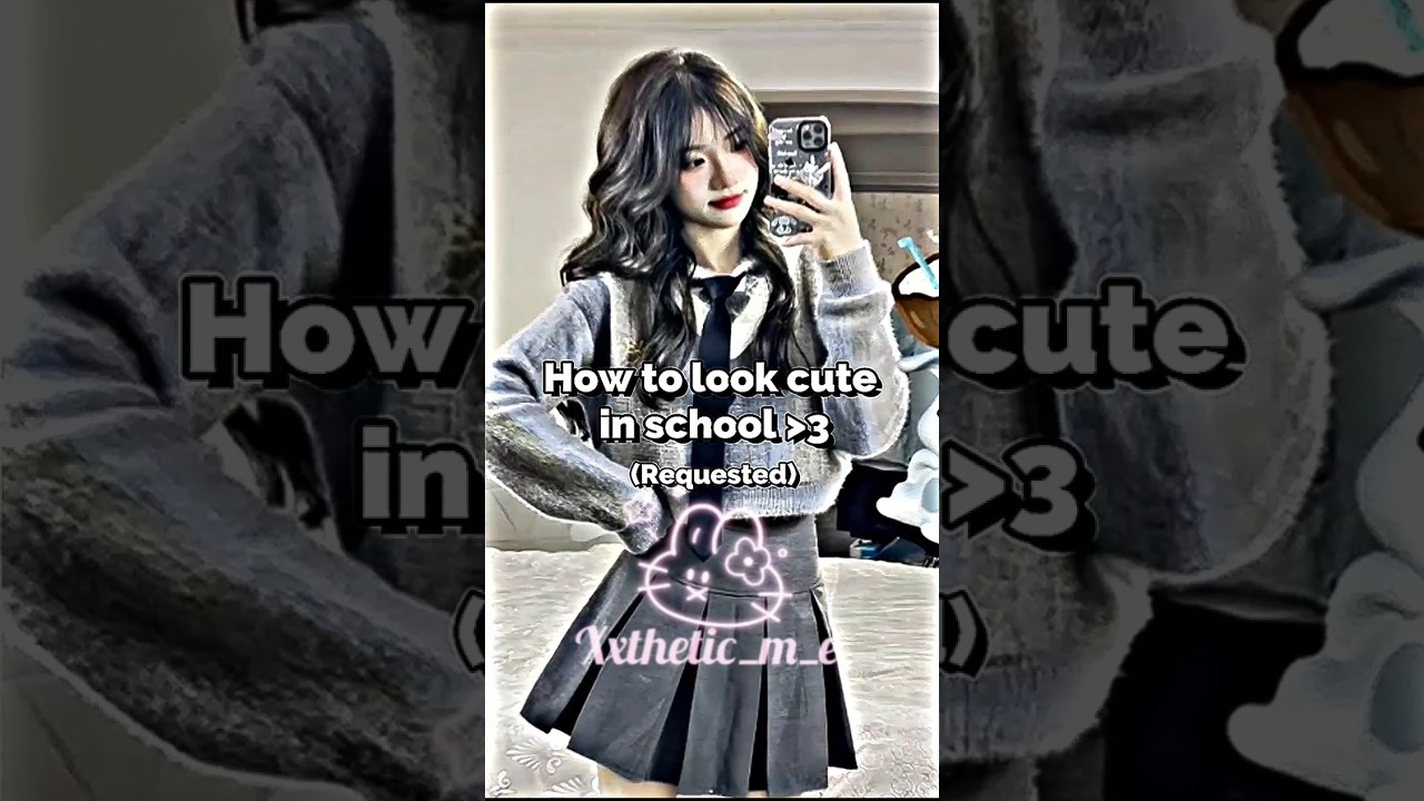 How to look cute in school🎀💌💗 #shorts #aesthetic #edit #subscribe #fypviralシ #howto #cute #requested
