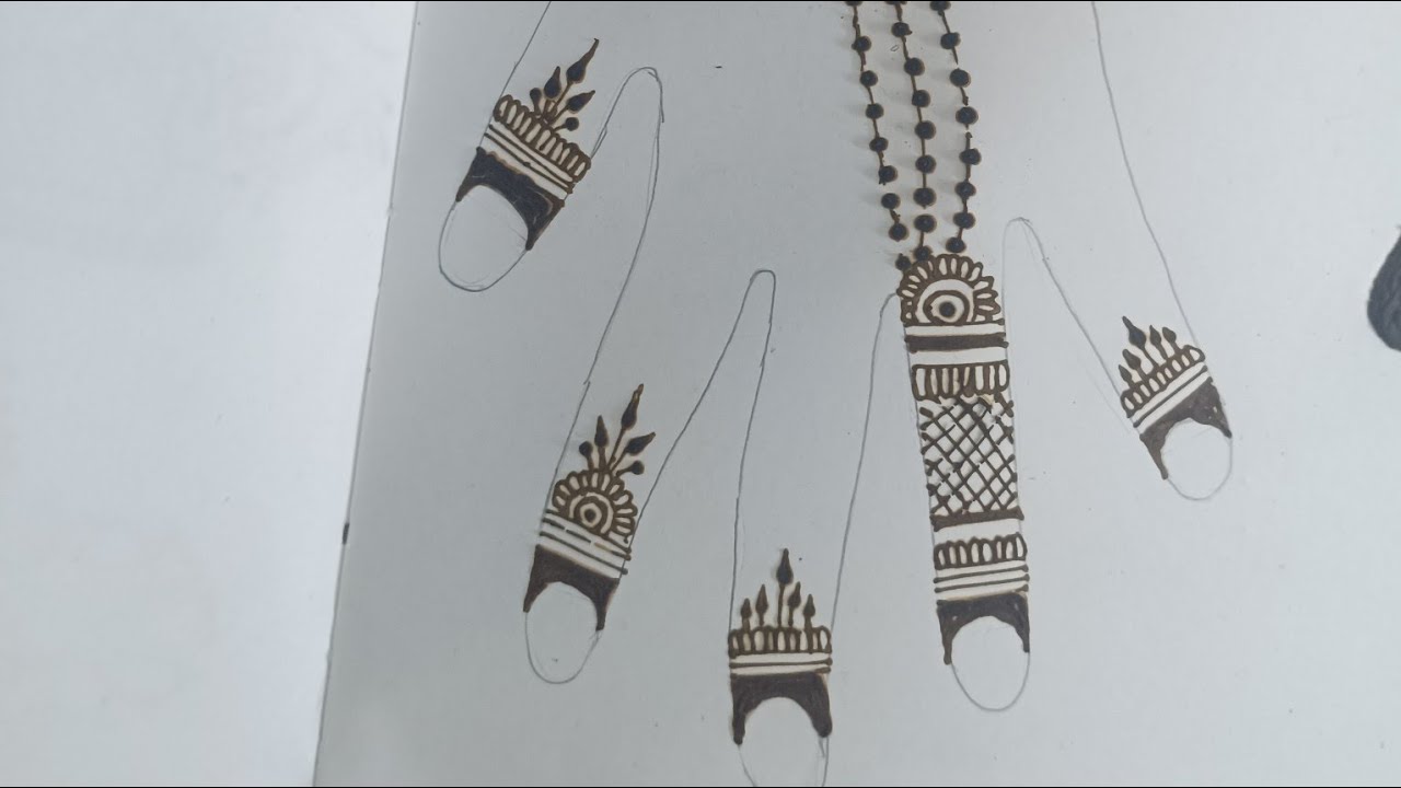 Simple mehndi design#part 1#simple henna design for beginners #front ✋