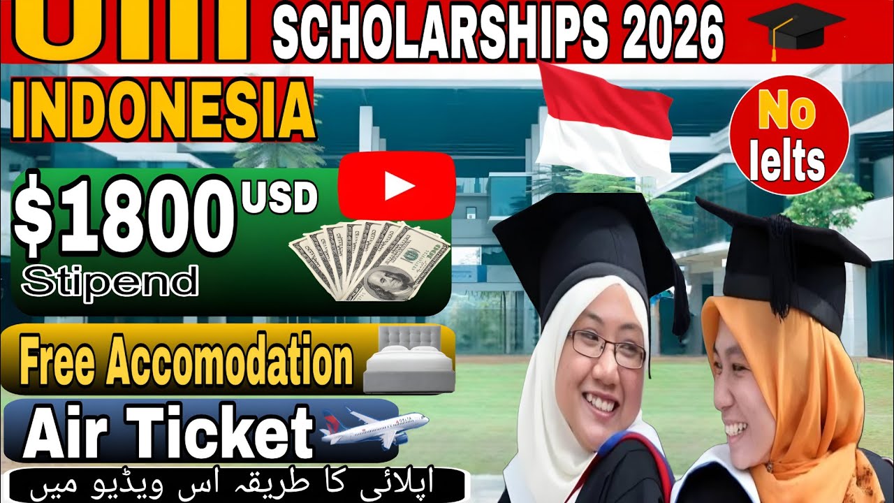 📢 UIII FULLY FUNDED SCHOLARSHIPS 2026 INDONESIA | MS & PHD | NO IELTS | 1800 USD STIPENED