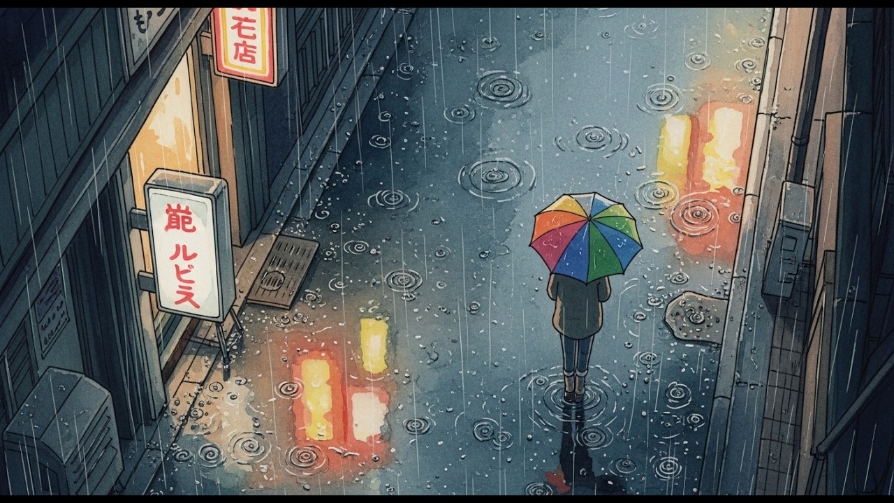 When the Rain Stayed All Afternoon Ghibli Style Video