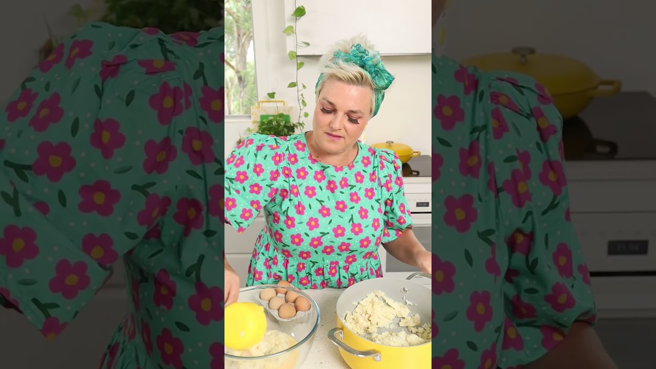 Green Potato Waffles With Egg Flowers by Jane de Graaff