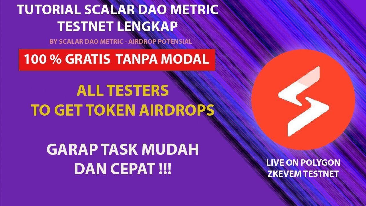 TUTORIAL SCALAR DAO METRIC TESTNET - LIVE ON POLYGON ZKEVEM - EARLY TESTNET - POTENSIAL AIRDROP 2023