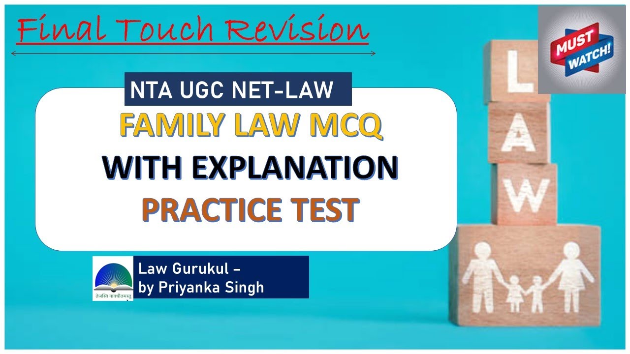 FAMILY LAW I IMPORTANT MCQ I UGC NET LAW