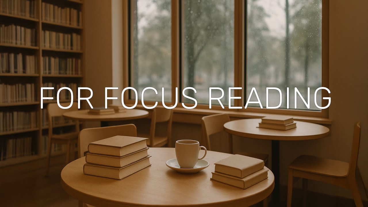 Ambient Piano for Reading 📖 Light Rain on Glass - For Focus Reading